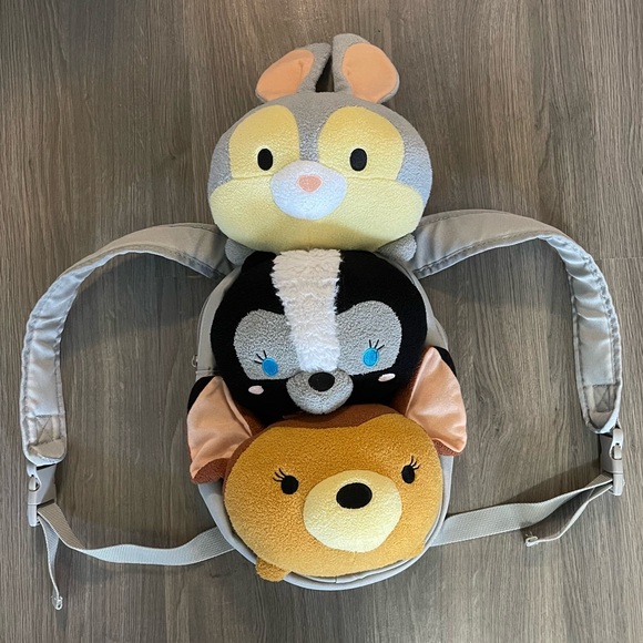 DISNEY STORE TSUM TSUMS Bambi Backpack Plush Bag - Picture 2 of 8